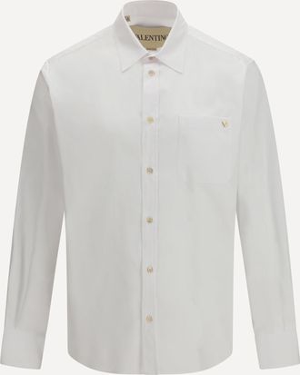 Valentino Camicia in oxford di cotone leggero con VGold Man 39