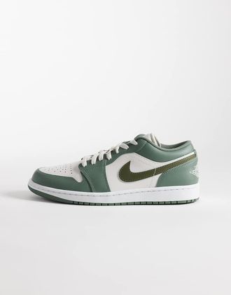 Nike Jordan Nike - Air Jordan 1 Low - Sneakers basse verdi e bianche-Verde