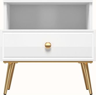 Selsey Selsey Darrby - Mesita De Noche Con Caj&oacute;n - 50 Cm - Blanca