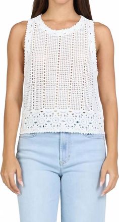 Dear John Denim Samia Sweater Tank Top In Off White
