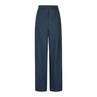 Eleventy Pantalone con bottoni - female - Eleventy - Wide Trousers - Blue - 2XS - Trousers