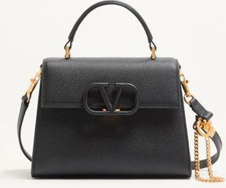 Valentino Garavani Small Vsling Grainy Calfskin Handbag Wo