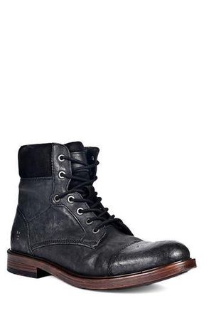 Roan Lecture Leather Lace-Up Boot in Black Napa at Nordstrom Rack, Size 11.5