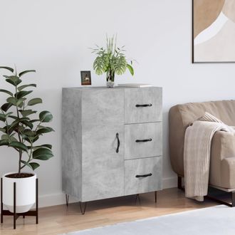 vidaXL Vidaxl - Aparador De Madera De Ingenier&iacute;a Gris Hormig&oacute;n 69,5x34x90 Cm
