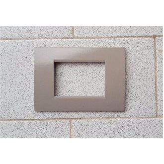 Trade Shop Trade Shop - Placca Placche Placchete Compatibili Living Light In Abs 3 4 7 Posti Colorate - Tortora