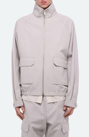Helmut Lang Twill Crop Utility Jacket in Stone at Nordstrom, Size X-Large