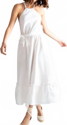 Miguelina Amanda Open-Back Dress In Pure White