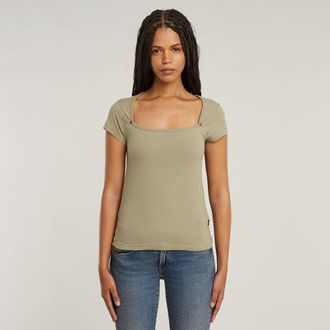 G-Star Sweet Heart Slim Top - Beige - Dames