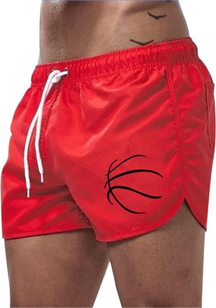 Generic Mens Swimming Shorts Swim Trunks Quick Dry Board Shorts Men Performance Beach Shorts Surfing Board Shorts with Mesh Liner and Pockets Plus Size Swim S