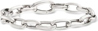 Ross-Simons Italian Sterling Silver Paper Clip Link Bracelet