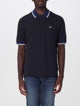 A|X Armani Exchange Polo in cotone Piquet con logo e contrasti