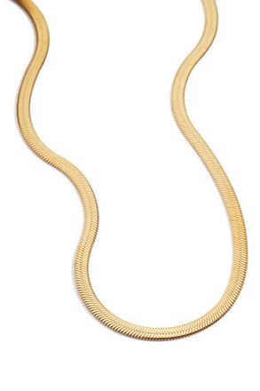 Mint & Lily Herringbone Gold Chain Necklace in Gold-Tone at Nordstrom
