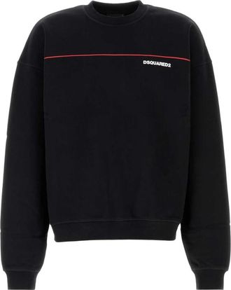 Dsquared2 Katoenen Sweatshirt - Heren - Sweatshirts - Zwart - S - Katoen - Hoodies & sweatvesten