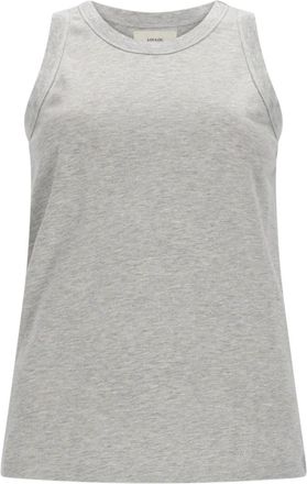 Loulou Studio Grey Solid Round Neck Top