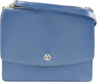 Louis Vuitton Pre-owned Cross Body Bags, female, Blue, Size: ONE SIZE Pre-owned Leather shoulder-bags