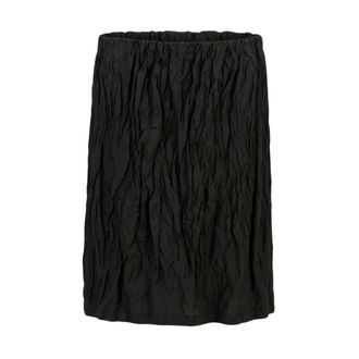 Toteme Short Skirts, female, Black, Size: S Crinkled Cotton Skirt