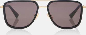 Bottega Veneta Occhiali da sole aviator Metal Combi