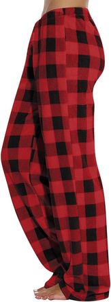 Generic Plaid Fleece Pyjama Bottoms Warm Fluffy Lounge Lounge Trousers for Ladies, Cozy Soft Plain Color Fuzzy Pj Sleepwear Thicken Plush Pajamas Yoga Pant Th