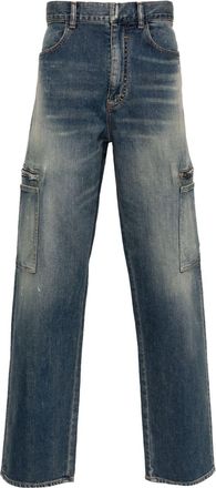 Givenchy straight-leg cargo jeans - men - Elastane/Cotton/Cotton - 33 - Blue
