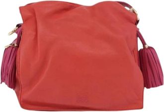 Loewe Pre-owned Flamenco tas - Dames - Vintage Schoudertas - Oranje - ONE Size - Leer - Vintage