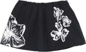 Maje floral.print A-line mini skirt - women - Cotton - 42 - Blue