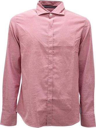 Armani Denim Jeans Shirt - Heren - Casual Overhemden - Rood - M - Denim - Overhemden