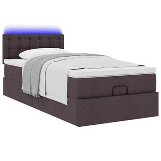 vidaXL Struttura Letto Pouf Con Materasso 80x200 Cm In Tessuto Vidaxl