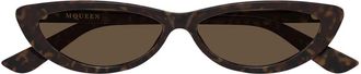 Alexander McQueen Alexander Mc Queen Sunglasses Am0535 S 002 Brown/Brown Woman