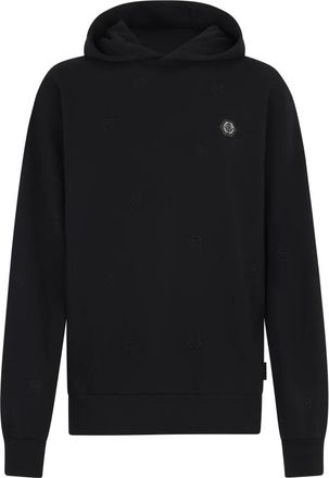 Philipp Plein Tracksuit Joggers Monogram Embroidery - Heren - Hoodies - Zwart - L - Katoen - Hoodies & sweatvesten