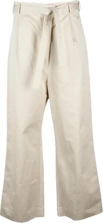 Add High Waist Wide Leg Chino Trousers - Beige