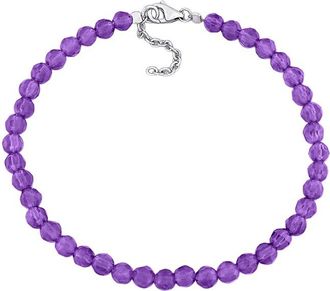 Rina Limor Silver 6.50 Ct. Tw. Amethyst Bead Bracelet