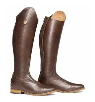 Generic British style Chelsea round toe tall back zipper ankle low square heel boots, wide calf boots for women large size women boots(brown,8.5 UK)