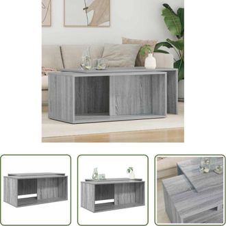vidaXL Tavoli moderni - Set di Tavolini da Caff&egrave; 2 pcs Grigio Sonoma Legno multistrato