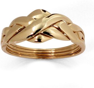 Palm Beach Jewelry 10k Yellow Gold Braided Puzzle Ring