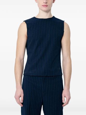 Entire studios Canotta smanicata gessata - Blu