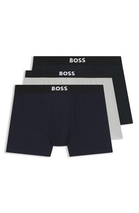 BOSS Assorted 3-Pack Power Stretch Cotton Boxer Briefs in Black Multi at Nordstrom, Size Xx-Large