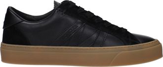 Moncler Monaco2 Zapatillas Hombres Cuero Negro