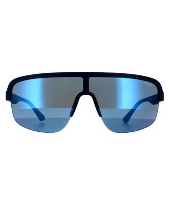 Police Semi Rimless Mens Matte Midnight Blue Mirrored 90041091 - One Size