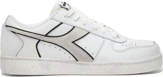 Diadora Witte Leren Lage Basketbalsneakers - Heren - Sneakers - Wit - 41 EU - Leer - Schoenen