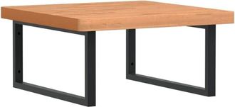 vidaXL Basin Shelf Wall Mounted Steel and Solid Wood Beech vidaXL