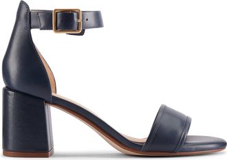 Clarks Womens Ezoria Mae Sandal, Navy Leather, 7 UK