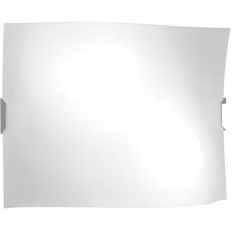 Top-Light Applique Contemporanea Wing Metallo Vetro Bianco Satinato 2 Luci E27 36Cm