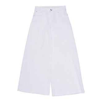 Liu Jo Wide Trousers, female, White, Size: XS Wide Trousers