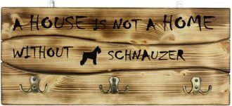 OEM Schnauzer, Schnauzer - Percha Con Perro, Expositor De Medallas, Decoraci&oacute;n Del Hogar De Art-dog