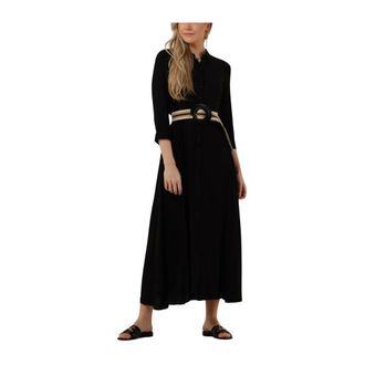 Y.A.S Lange Overhemdjurk - Dames - Shirt Kleedjes - Zwart - XS - Kleedjes