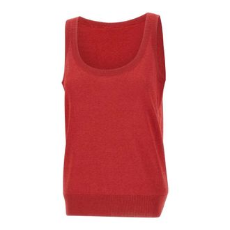 Kaos Sleeveless Tops, female, Red, Size: XL Sleeveless Knitted Top