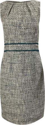 Jason Wu Sleeveless Tweed Mini Dress in Grey Cotton