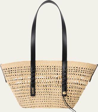 Loewe x Paulas Ibiza Braid Medium Woven Basket Tote Bag