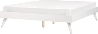 Beliani Cama De Mdf Con Somier De Listones Moderno Blanco 160 X 200 Cm Berric