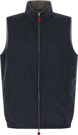 Kiton Blue Double face nylon vest